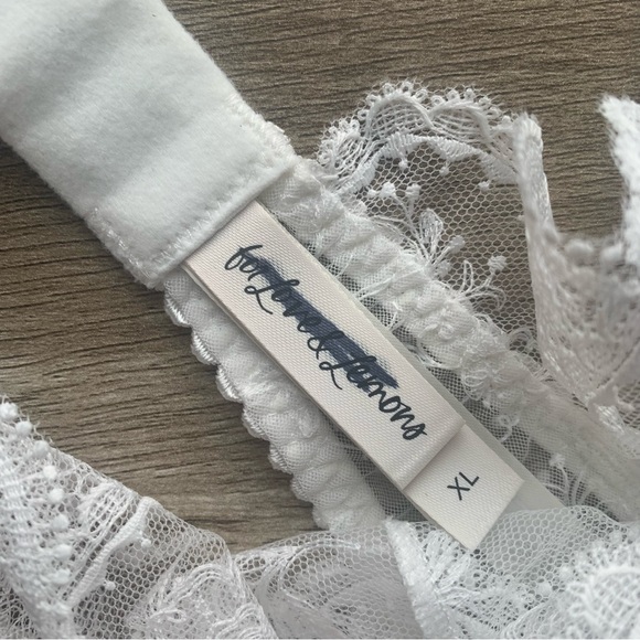 For Love & Lemons Bridal Collection Underwired Floral Lace Sheer Longline Bra - Picture 12 of 14